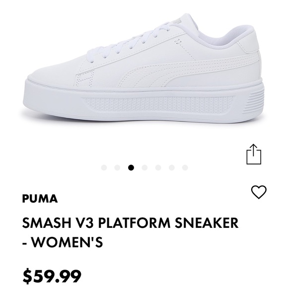 PUMA platform sneakers - SMASH V3 - Women’s white - Picture 6 of 10